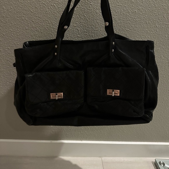 Authentic Chanel Black Glaced Leather with Silver Tone hardware. - Picture 3 of 8